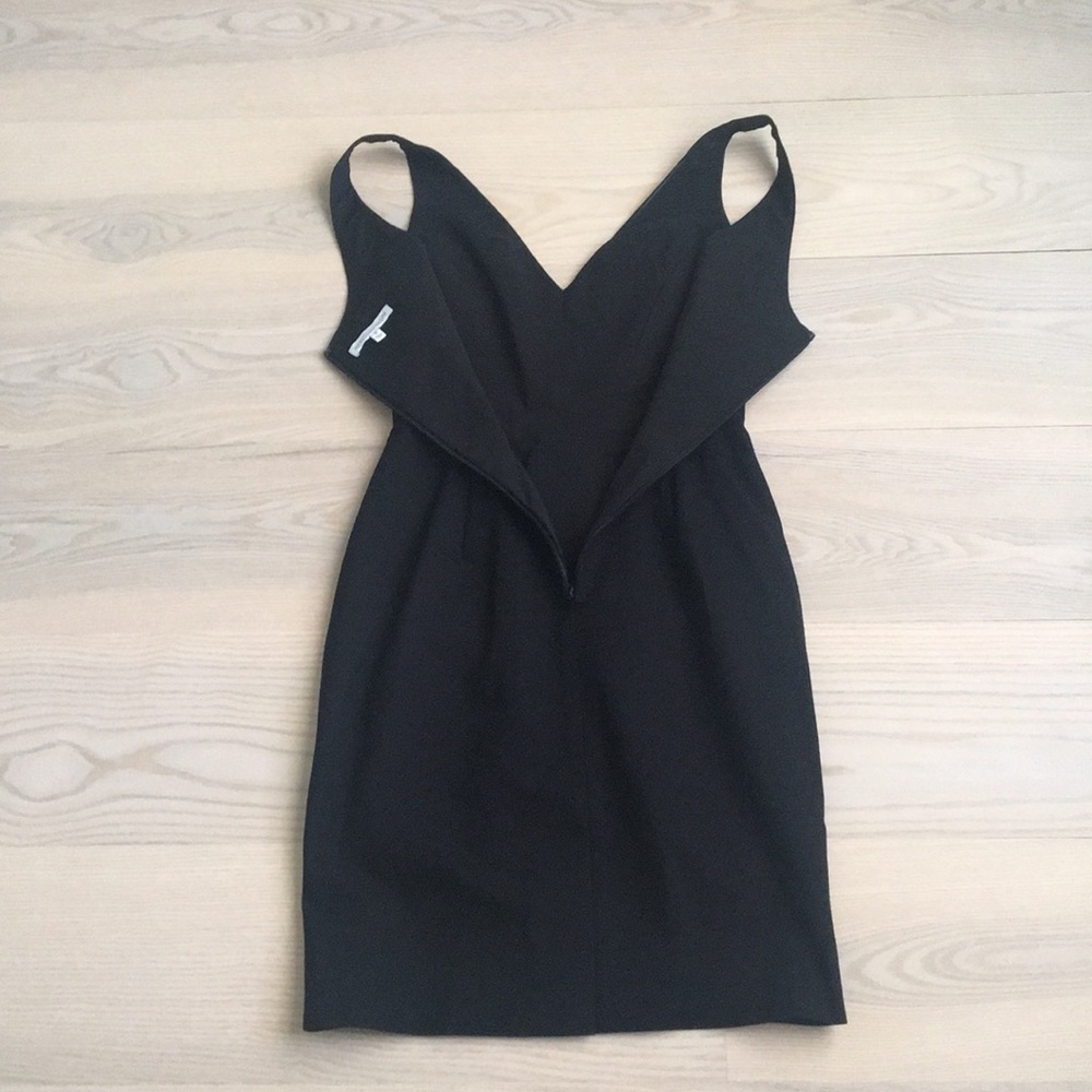 Rebecca Minkoff NWOT Sz-0 Blk Eli Leather TrimLBD - Picture 8 of 12